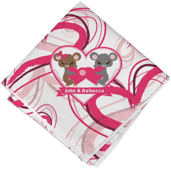Custom Valentine's Day Cloth Napkin w/ Couple's Names