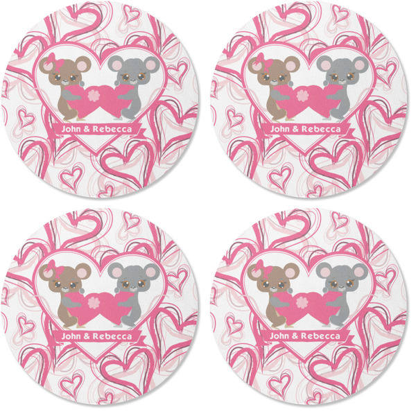 Valentine's Day Coaster Round Rubber Back - Apvl