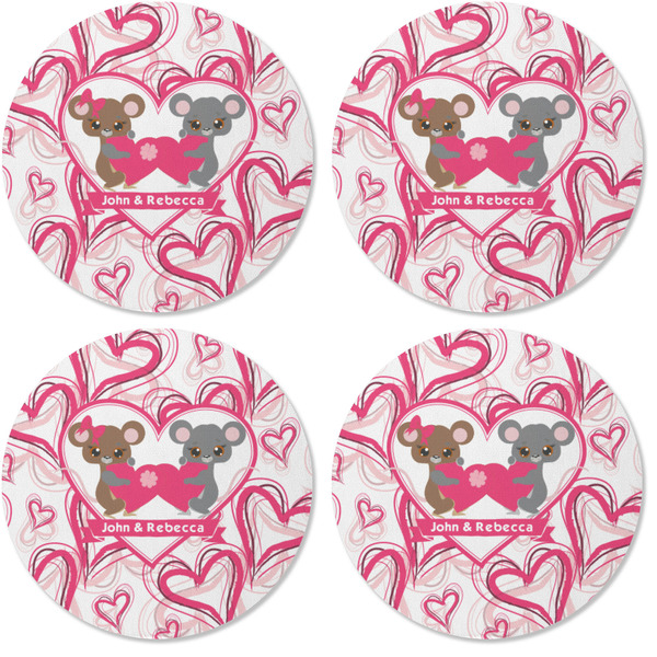 Valentine's Day Coaster Round Rubber Back - Apvl