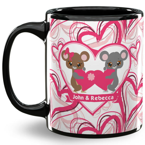 Custom Valentine's Day 11 Oz Coffee Mug - Black (Personalized)