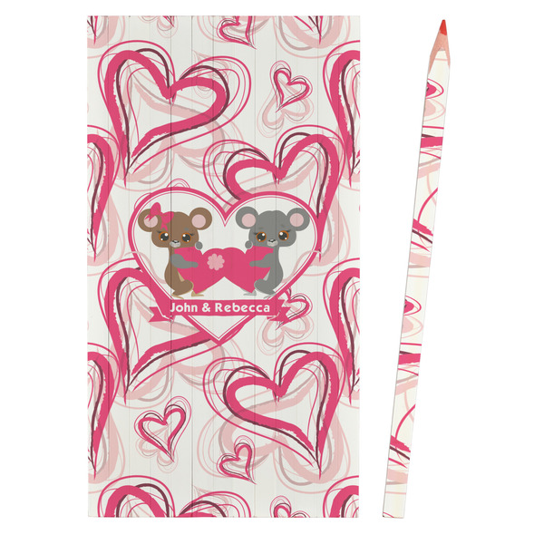 Valentine's Day Colored Pencils - Front View