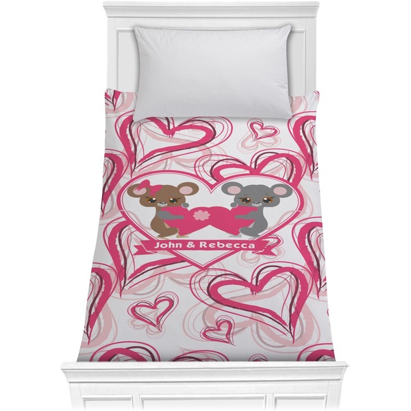 Custom Valentine's Day Comforter - Twin (Personalized)
