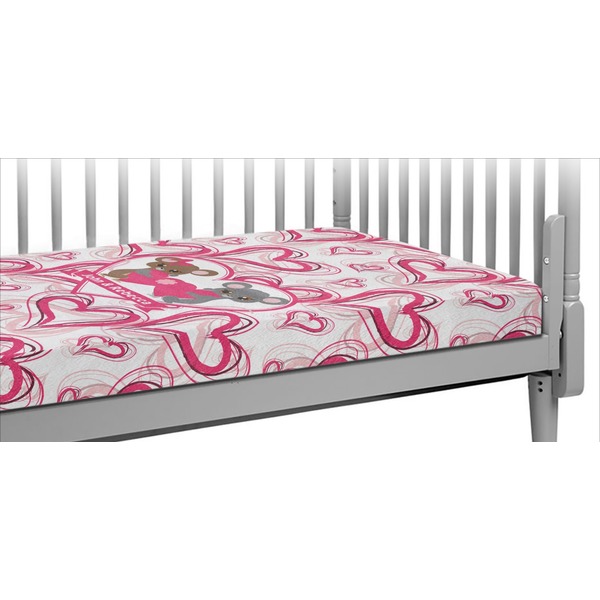 Custom Valentine's Day Crib Fitted Sheet (Personalized)