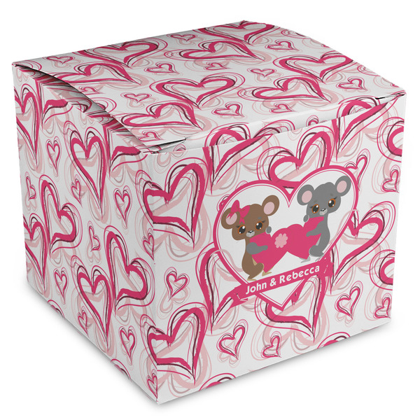Custom Valentine's Day Cube Favor Gift Boxes (Personalized)