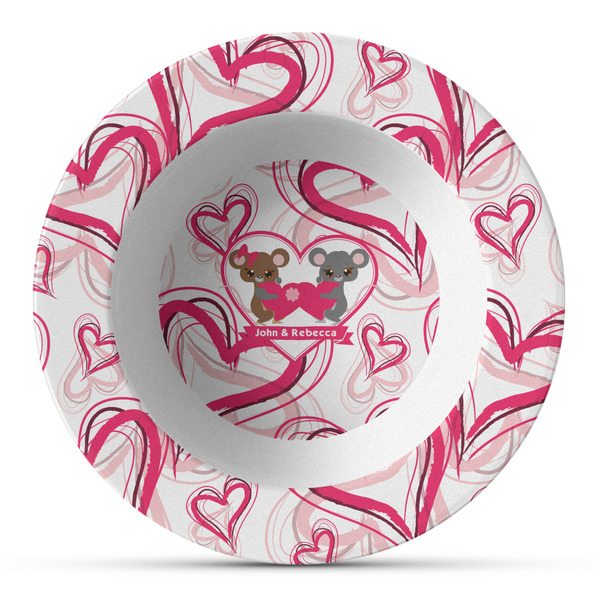 Custom Valentine's Day Plastic Bowl - Microwave Safe - Composite Polymer (Personalized)