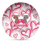 Valentine's Day Microwave Safe Plastic Plate - Composite Polymer (Personalized)