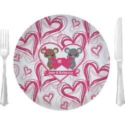 Valentine's Day 10" Glass Lunch / Dinner Plates - Single or Set (Personalized)