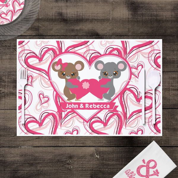 Valentine's Day Disposable Paper Placemat - In Context