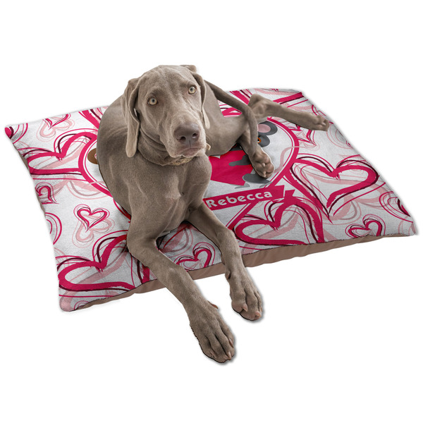 Custom Valentine's Day Dog Bed - Large w/ Couple's Names