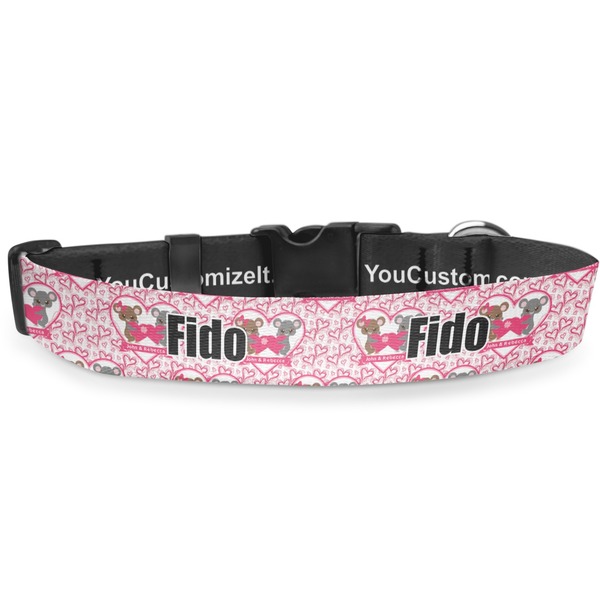 Custom Valentine's Day Deluxe Dog Collar - Toy (6" to 8.5") (Personalized)