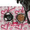 Valentine's Day Dog Food Mat - Large w/ Couple's Names