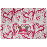 Valentine's Day Dog Food Mat w/ Couple's Names