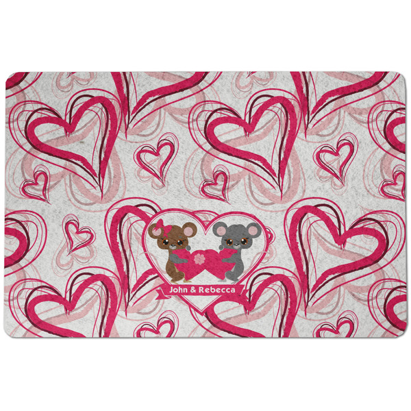 Valentine's Day Dog Food Mat - Small without bowls