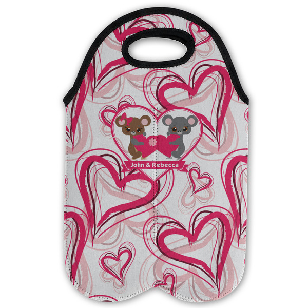 Valentine's Day Double Wine Tote - Flat (new)