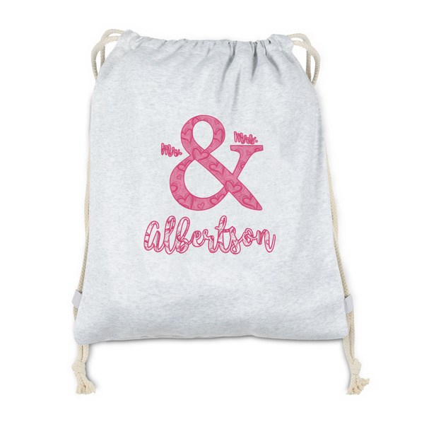Custom Valentine's Day Drawstring Backpack - Sweatshirt Fleece - Double Sided (Personalized)