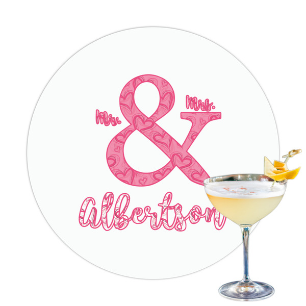 Custom Valentine's Day Printed Drink Topper - 3.25" (Personalized)
