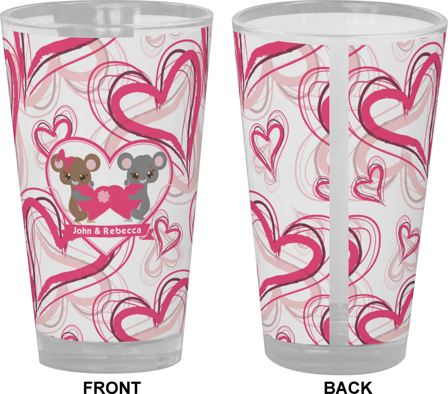 Valentine's Day Drinking / Pint Glass (Personalized) YouCustomizeIt