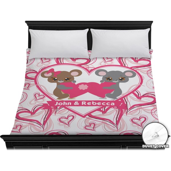 Custom Valentine's Day Duvet Cover - King (Personalized)