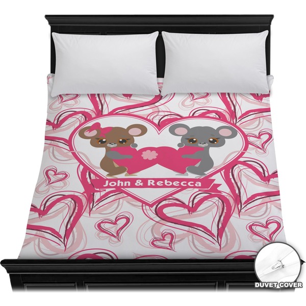 Custom Valentine's Day Duvet Cover - Full / Queen (Personalized)