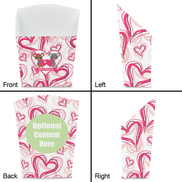 Valentine's Day French Fry Favor Box - Front & Back View