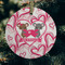Valentine's Day Frosted Glass Ornament - Round (Lifestyle)