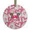 Valentine's Day Frosted Glass Ornament - Round