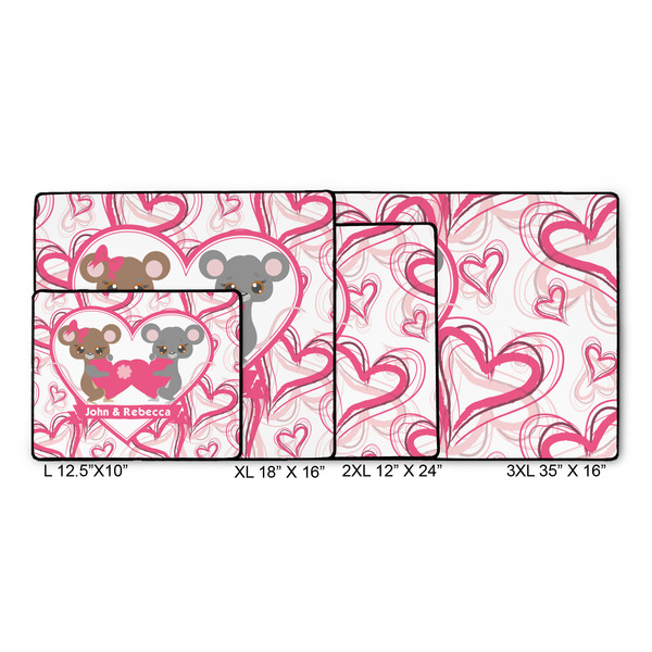 Valentine's Day Gaming Mats - SIZE CHART
