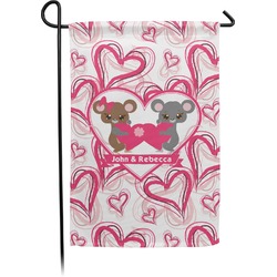 Valentine's Day Small Garden Flag - Double Sided w/ Couple's Names