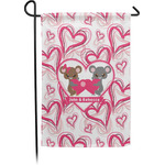 Valentine's Day Small Garden Flag - Single Sided w/ Couple's Names