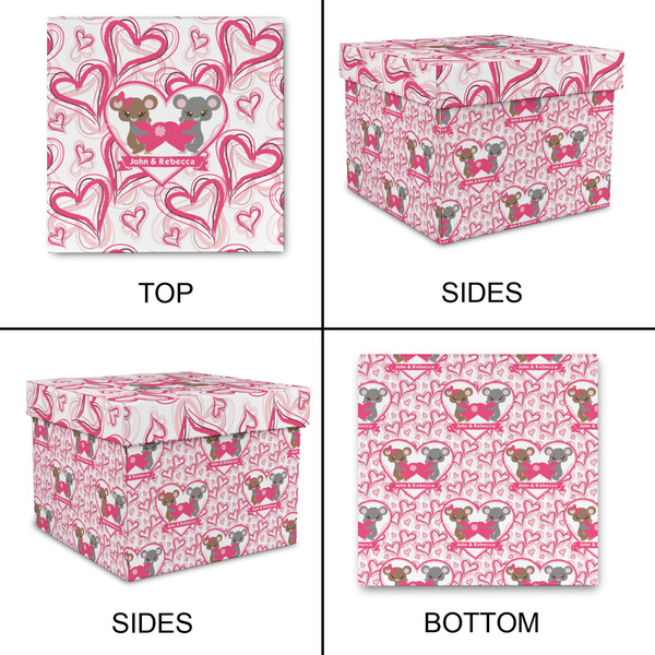 Valentine's Day Gift Boxes with Lid - Canvas Wrapped - Large - Approval