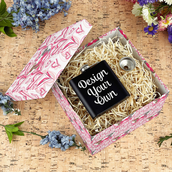 Valentine's Day Gift Boxes with Lid - Canvas Wrapped - Large - In Context