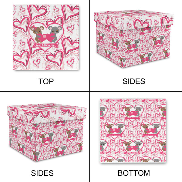 Valentine's Day Gift Boxes with Lid - Canvas Wrapped - Medium - Approval