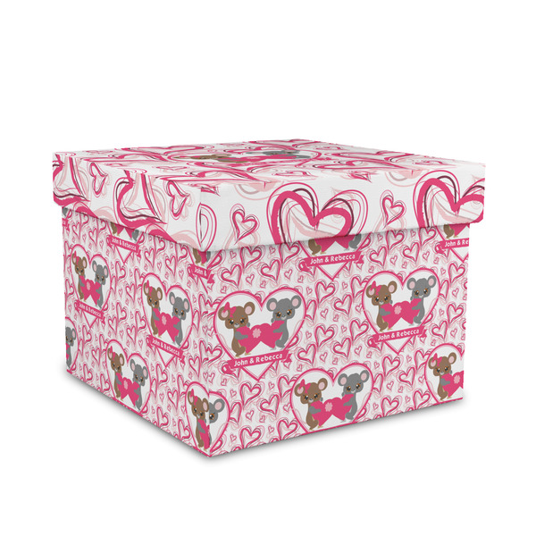 Custom Valentine's Day Gift Box with Lid - Canvas Wrapped - Medium (Personalized)