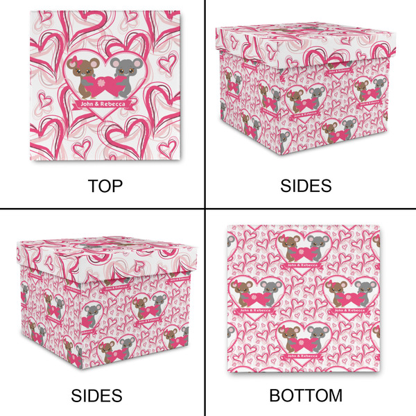 Valentine's Day Gift Boxes with Lid - Canvas Wrapped - Small - Approval