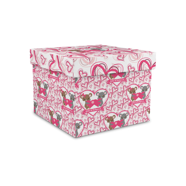 Custom Valentine's Day Gift Box with Lid - Canvas Wrapped - Small (Personalized)
