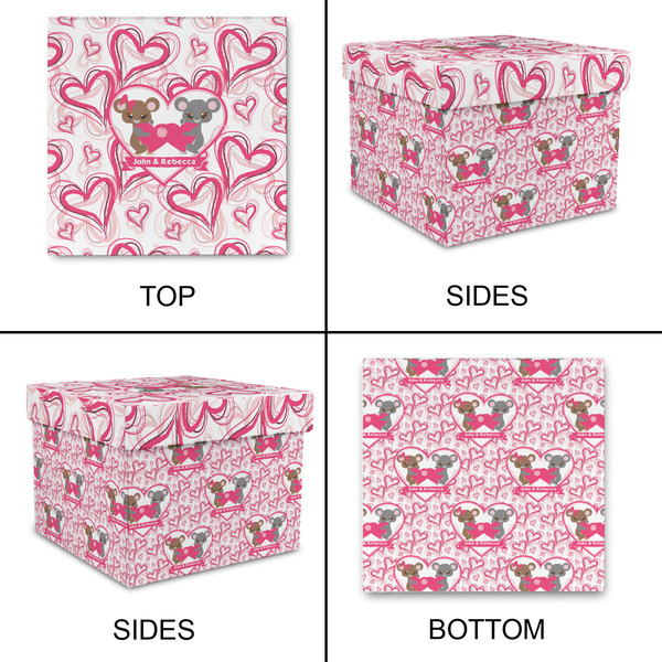 Valentine's Day Gift Boxes with Lid - Canvas Wrapped - X-Large - Approval