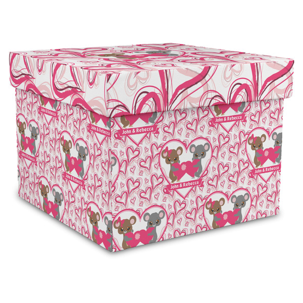 Custom Valentine's Day Gift Box with Lid - Canvas Wrapped - XX-Large (Personalized)