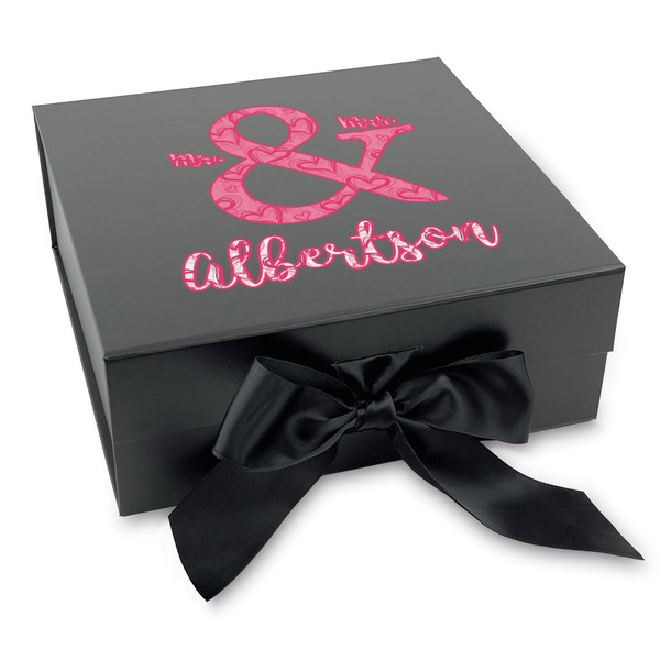 Custom Valentine's Day Gift Box with Magnetic Lid - Black (Personalized)