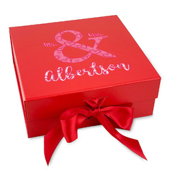 Valentine's Day Gift Box with Magnetic Lid - Red (Personalized)
