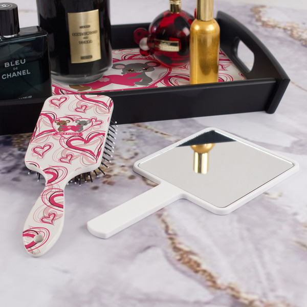 Valentine's Day Hair Brush - With Hand Mirror