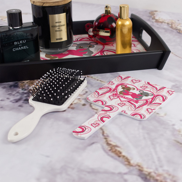 Valentine's Day Hand Mirror - With Hair Brush
