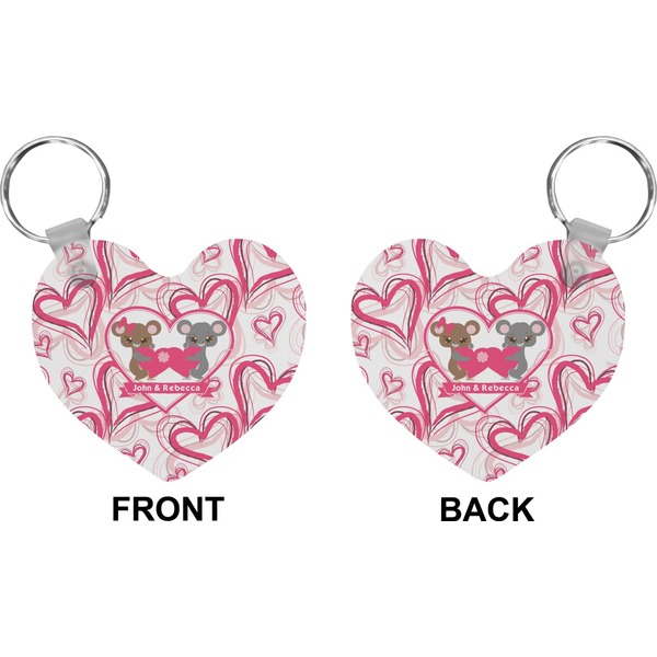 Valentine's Day Heart Keychain (Front + Back)