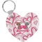 Valentine's Day Heart Plastic Keychain w/ Couple's Names