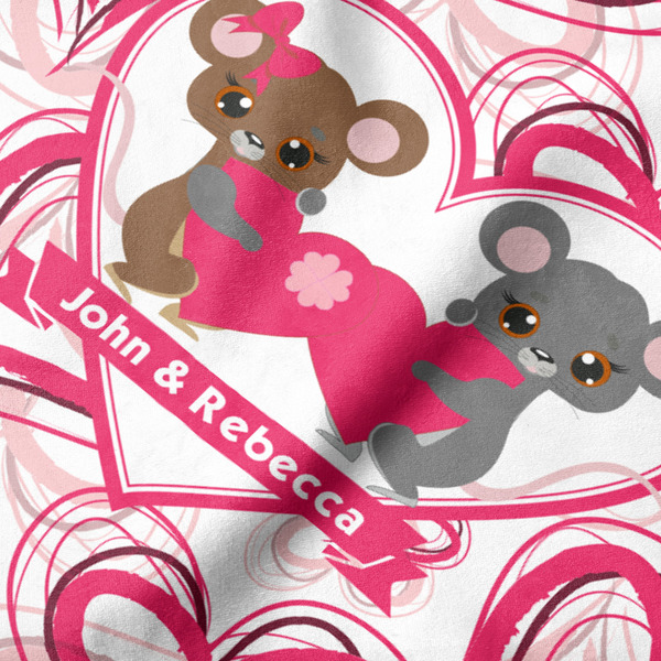 Valentine's Day Hooded Baby Towel- Detail Close Up