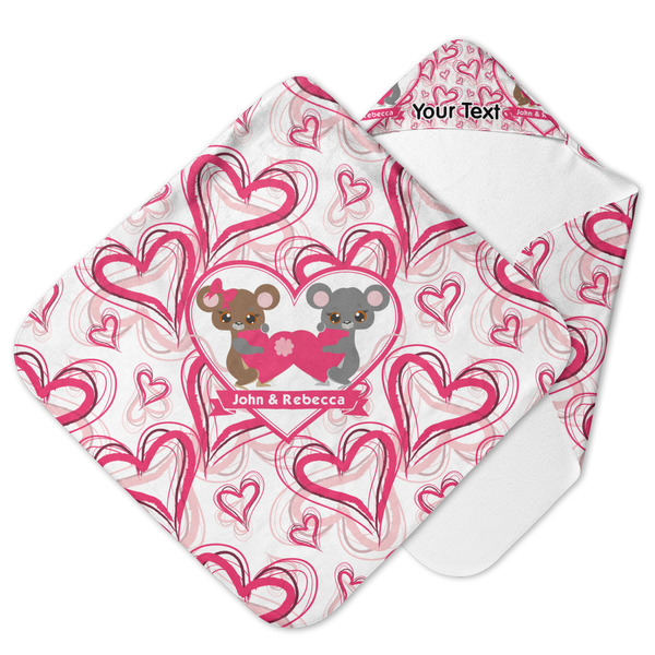 Custom Valentine's Day Hooded Baby Towel (Personalized)