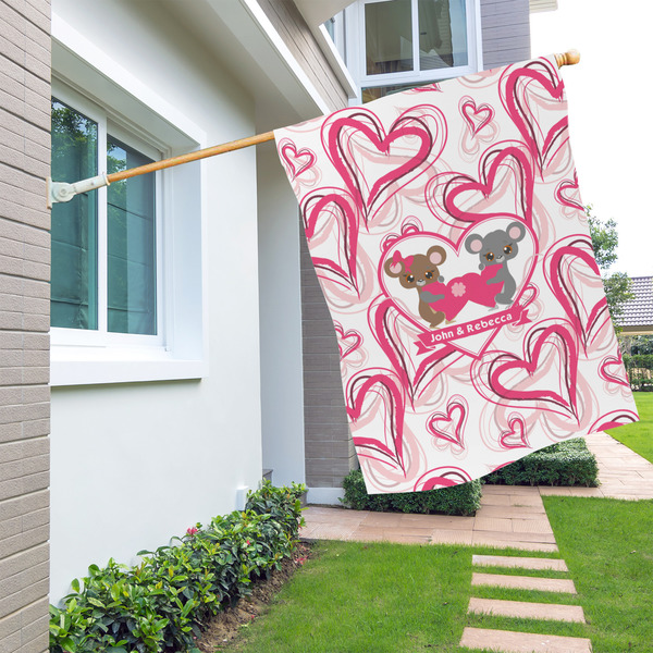 Valentine's Day House Flags - Double Sided - LIFESTYLE