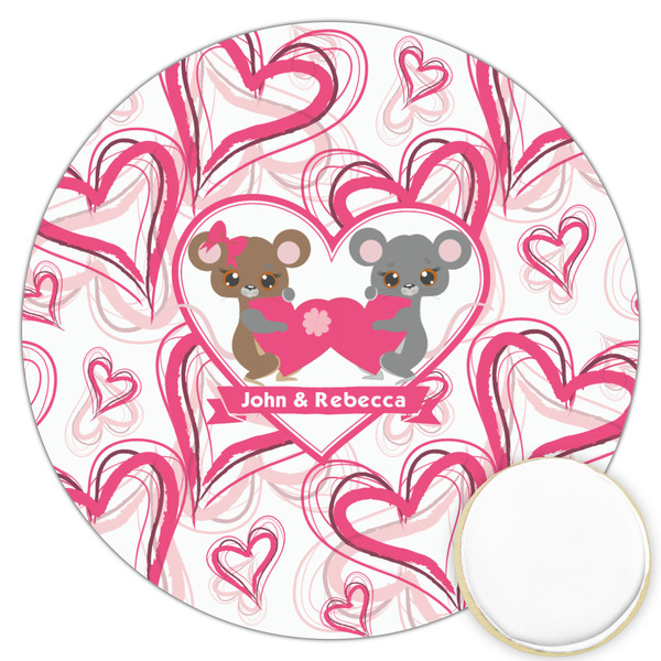 Custom Valentine's Day Printed Cookie Topper - 3.25" (Personalized)