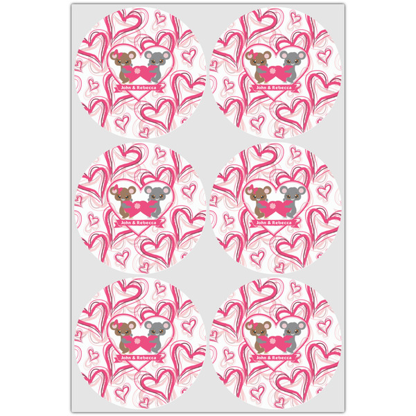 Valentine's Day Icing Circle - Large - Set of 6