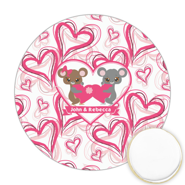 Custom Valentine's Day Printed Cookie Topper - Round (Personalized)