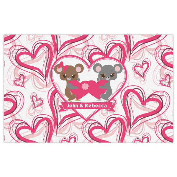 Valentine's Day Indoor / Outdoor Rug - 5'x8' - Front Flat